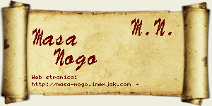 Maša Nogo vizit kartica